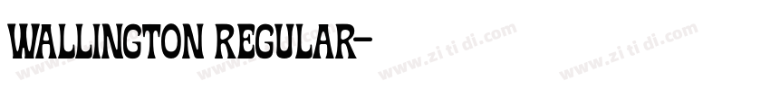 Wallington Regular字体转换